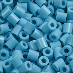Fuse Beads, size 5x5 mm, hole size 2,5 mm, medium, turquoise (32256), 1100 pc/ 1 pack [HOB-751100]