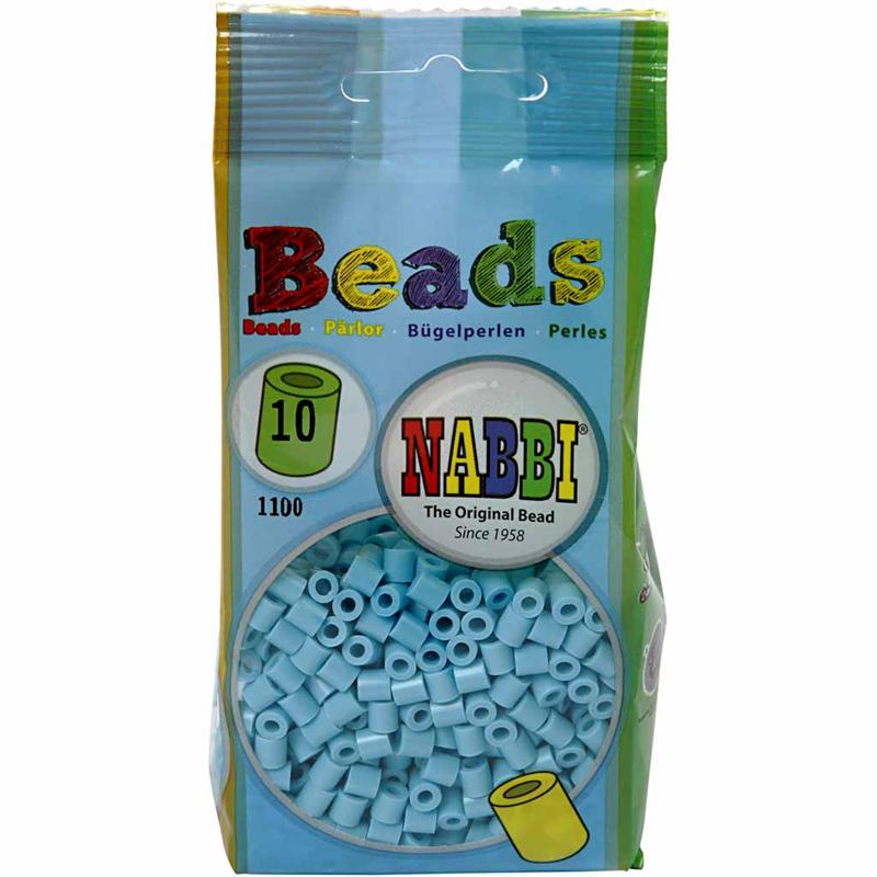 Fuse Beads, size 5x5 mm, hole size 2,5 mm, medium, turquoise (32256), 1100 pc/ 1 pack [HOB-751100]