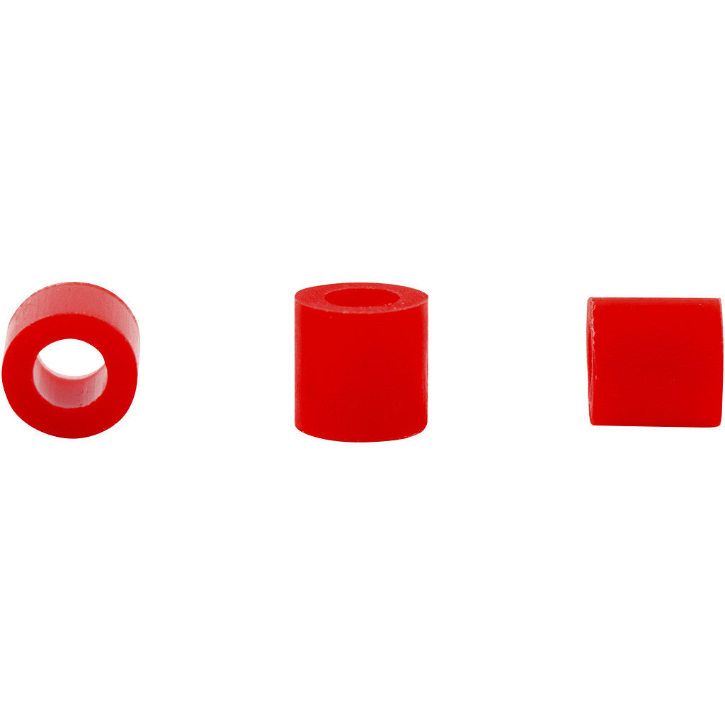 Fuse Beads, size 5x5 mm, hole size 2,5 mm, medium, light red (32225), 1100 pc/ 1 pack [HOB-751190]