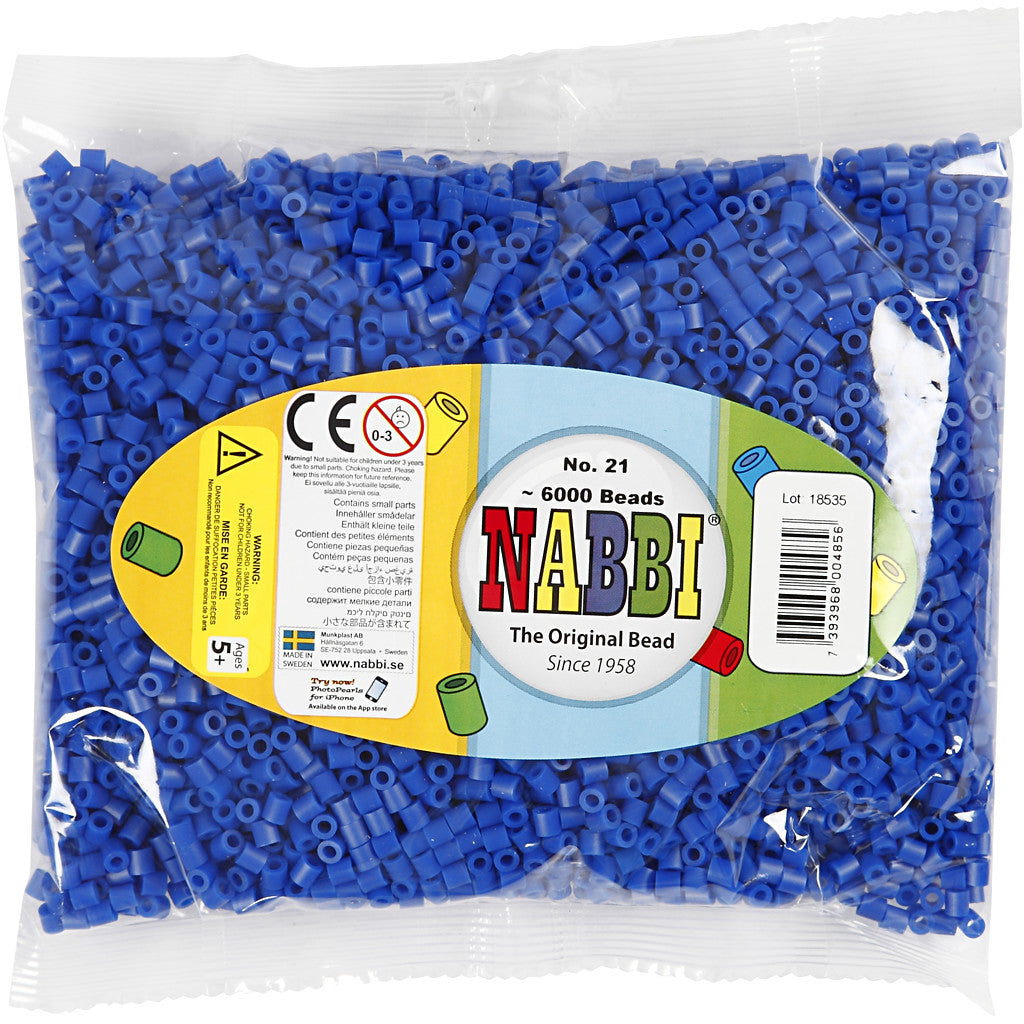 Fuse Beads, size 5x5 mm, hole size 2,5 mm, medium, dark blue (32232), 6000 pc/ 1 pack [HOB-751211]