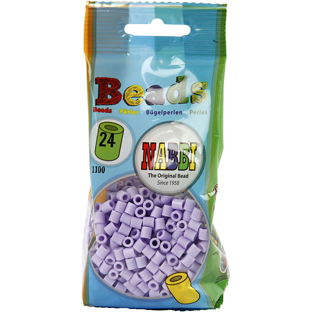 Fuse Beads, size 5x5 mm, hole size 2,5 mm, medium, lilac (32245), 1100 pc/ 1 pack [HOB-751240]