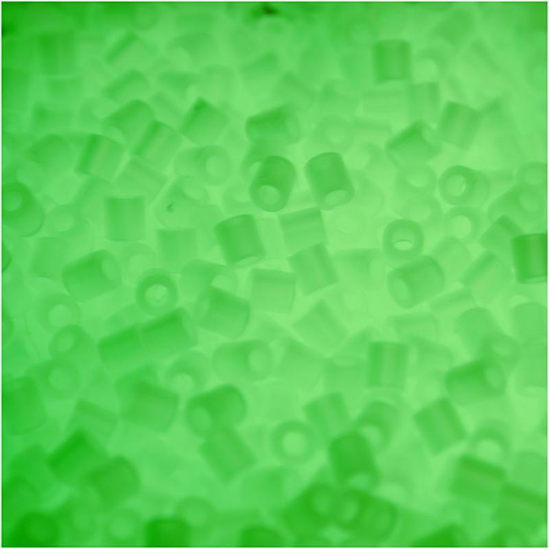 Fuse Beads, size 5x5 mm, hole size 2,5 mm, medium, luminous, 1100 pc/ 1 pack [HOB-75283]