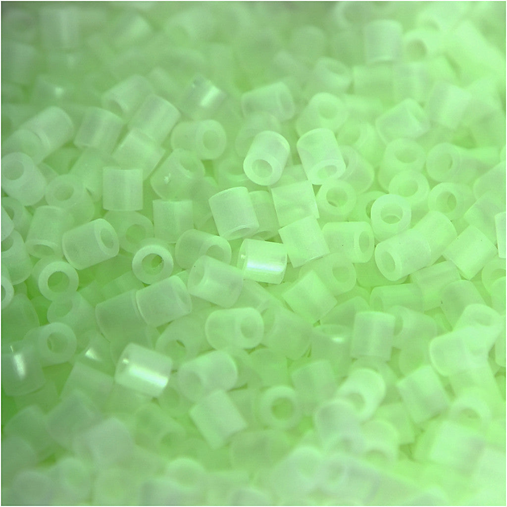 Fuse Beads, size 5x5 mm, hole size 2,5 mm, medium, luminous, 1100 pc/ 1 pack [HOB-75283]