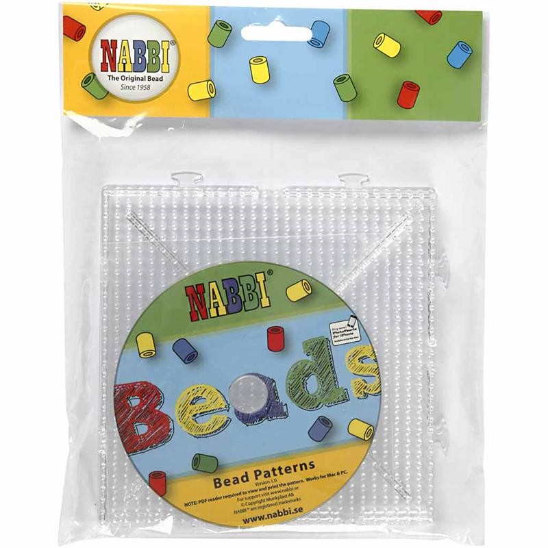 Peg Board, large square, size 15x15 cm, medium, clear, 2 pc/ 1 pack [HOB-75309]