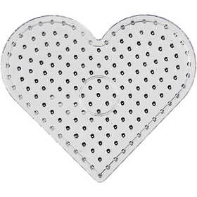 Peg Board, heart, size 17,5x17,5 cm, JUMBO, clear, 1 pc [HOB-753250]