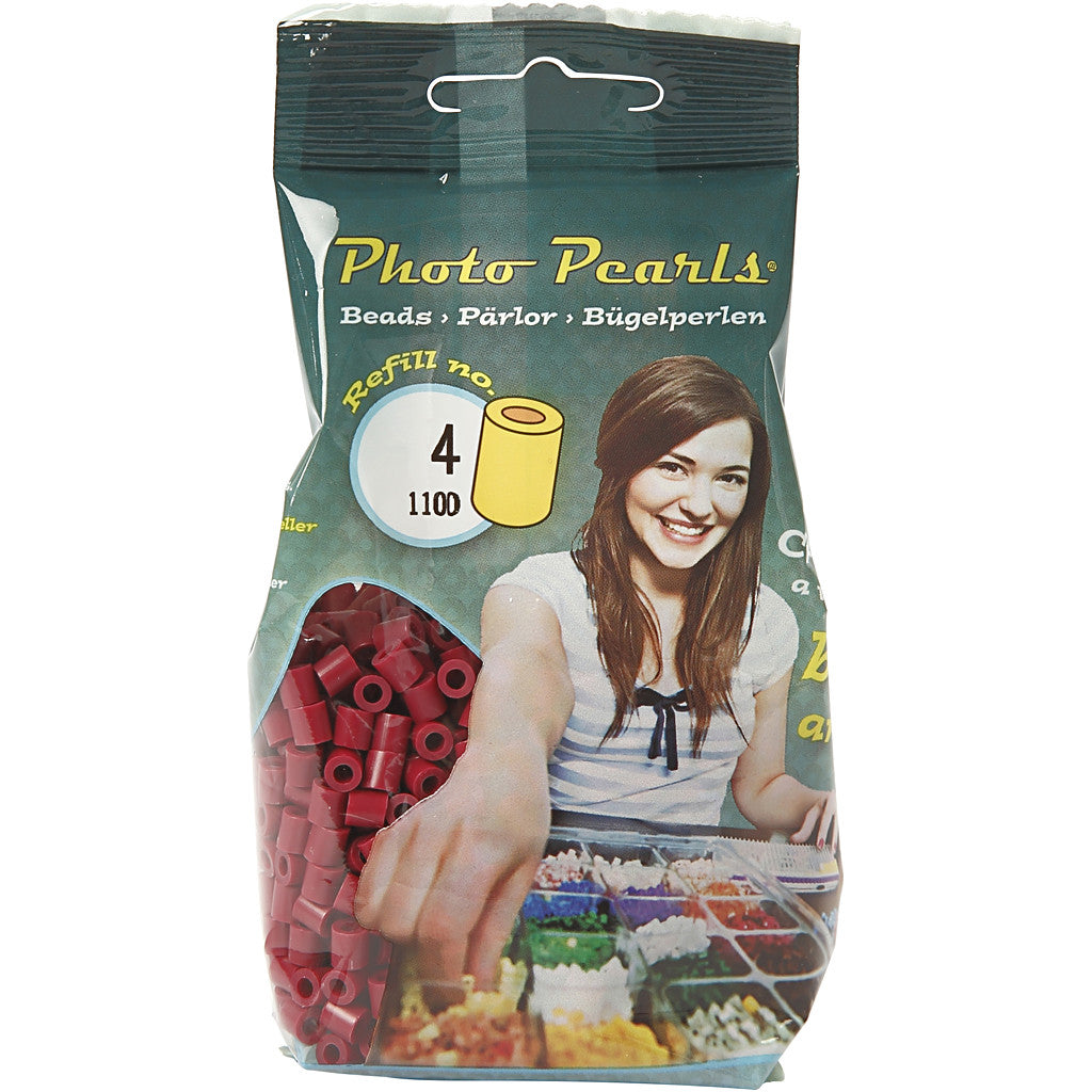 PhotoPearls, size 5x5 mm, hole size 2,5 mm, medium, claret (4), 1100 pc/ 1 pack [HOB-755040]