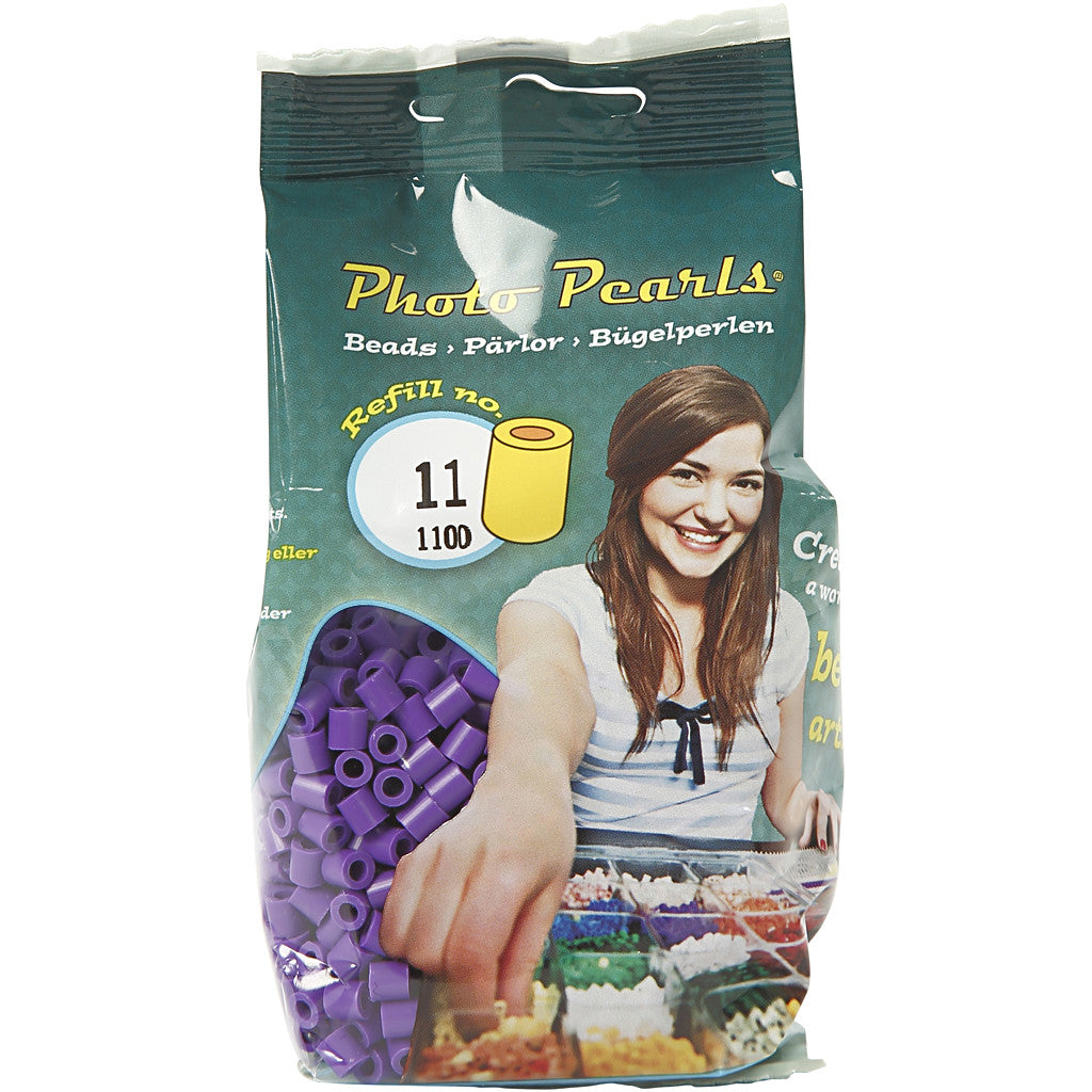 PhotoPearls, size 5x5 mm, hole size 2,5 mm, medium, dark purple (11), 1100 pc/ 1 pack [HOB-755110]