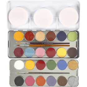 Water-Based Face Paint, assorted colours, 24 colour/ 1 set [HOB-76137]