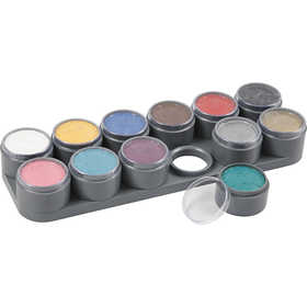Water-based Face Paint Palette, assorted colours, 12x15 ml/ 1 pc [HOB-77003]