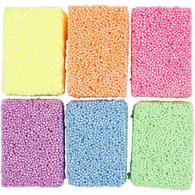 Soft Foam, neon colours, 6x10 g/ 1 pack [HOB-78060]