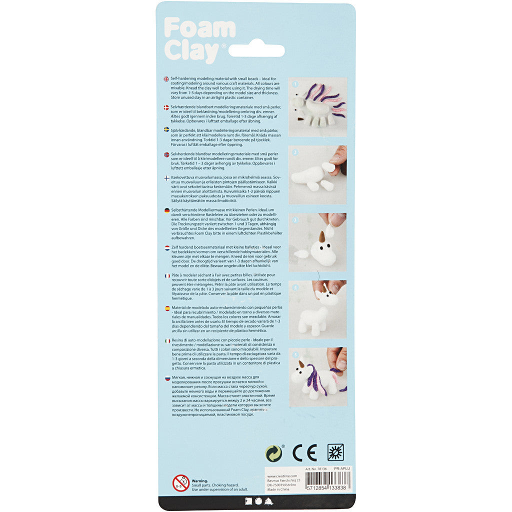 Foam Clay®, glitter,metallic, pink, purple, white, 3x14 g/ 1 pack [HOB-78136]