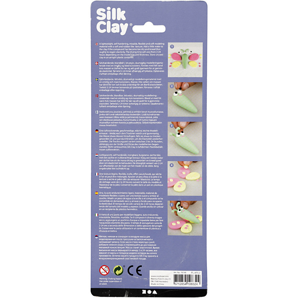 Silk Clay®, light green, neon pink, neon yellow, 3x14 g/ 1 pack [HOB-78148]