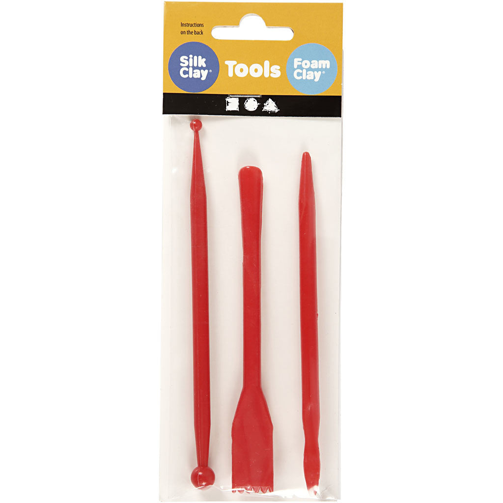 Modelling Sticks, L: 14,5 cm, red, 3 pc/ 1 pack [HOB-78266]