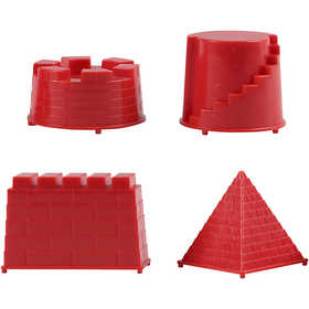 Casting Mould, castle, size 5,5-8,5 cm, 4 pc/ 1 pack [HOB-78274]