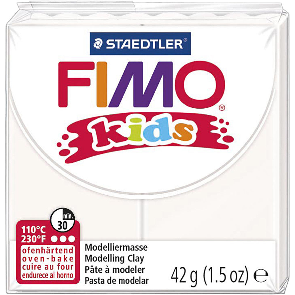 FIMO® Kids Clay, white, 42 g/ 1 pack [HOB-78520]