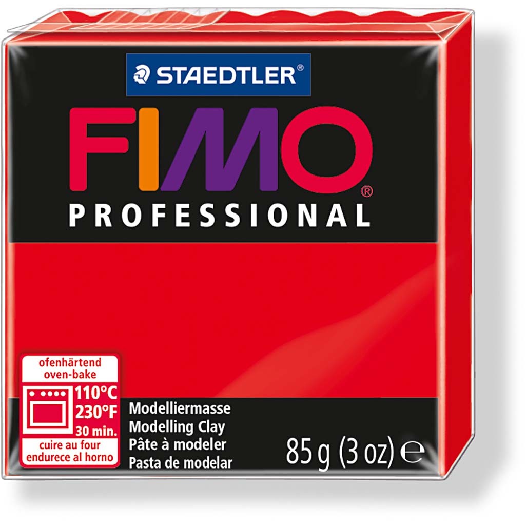 FIMO® Professional Jewellery Clay, red, 85 g/ 1 pack [HOB-78555]