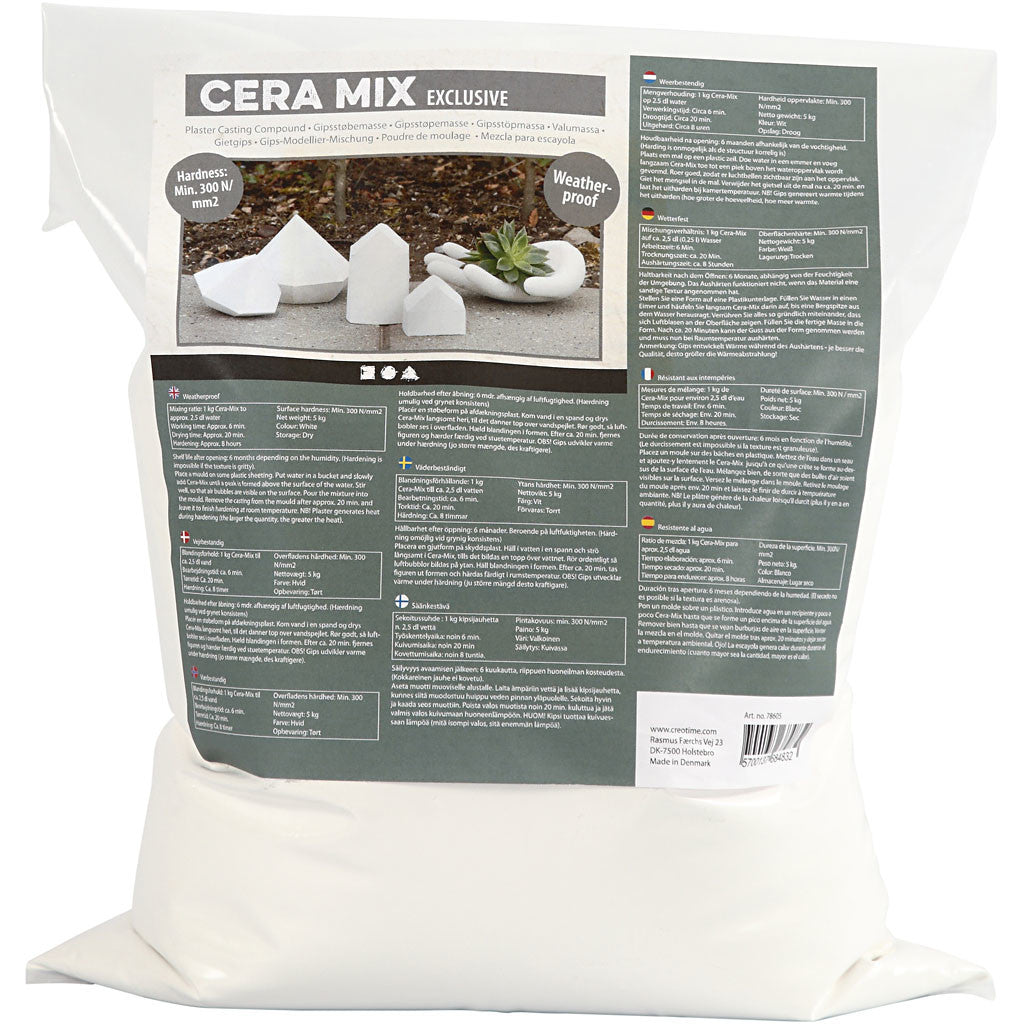 Cera-Mix Exclusive Casting Plaster, white, 5 kg/ 1 pack [HOB-78605]