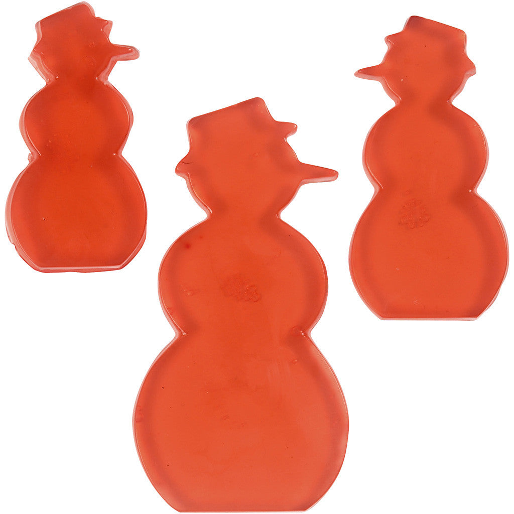 Casting Mould, snowman, H: 6+8+10 cm, D. 9 mm, size 14,9x22 cm, 1 pc [HOB-78635]