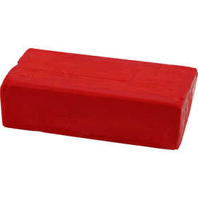 Modelling Clay, size 13x6x4 cm, red, 500 g/ 1 pack [HOB-78682]