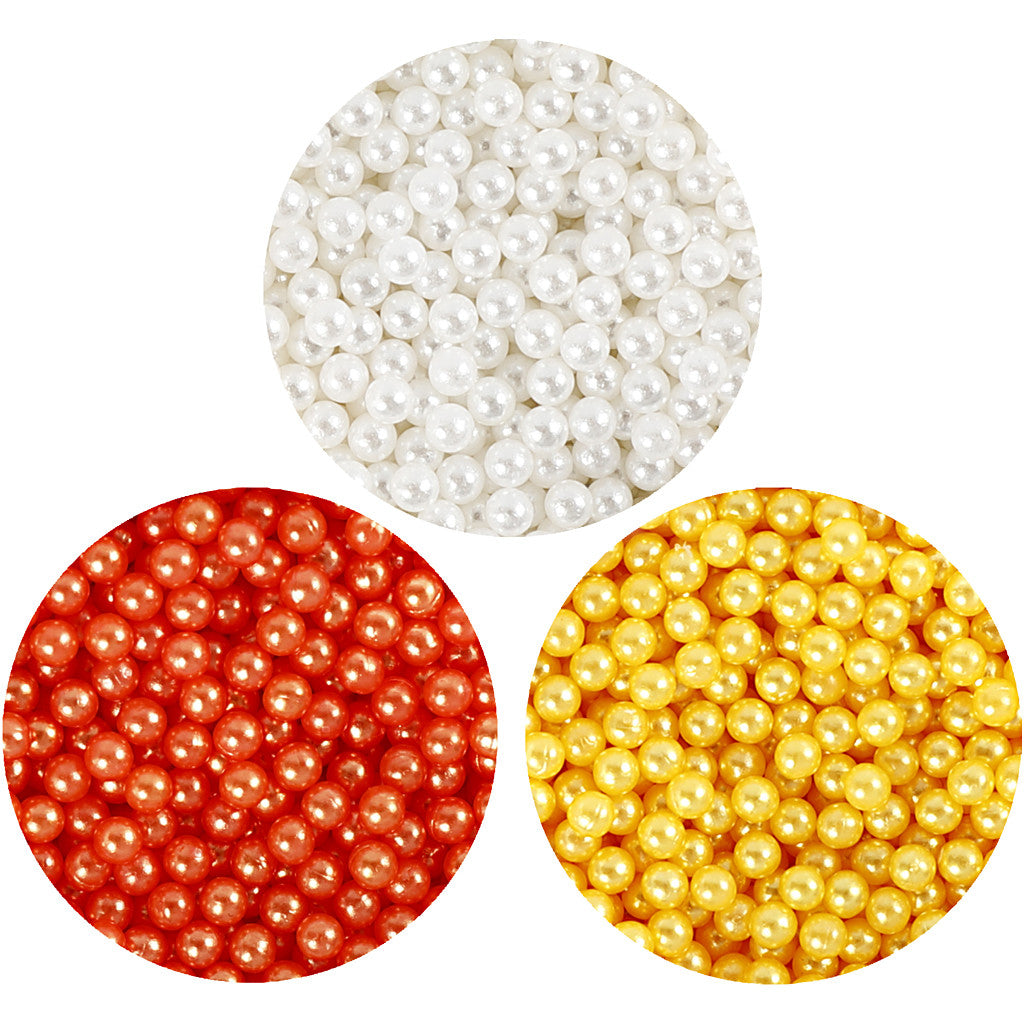 Pearl Clay®, orange, white, yellow, 3x25+38 g, 1 set [HOB-78718]