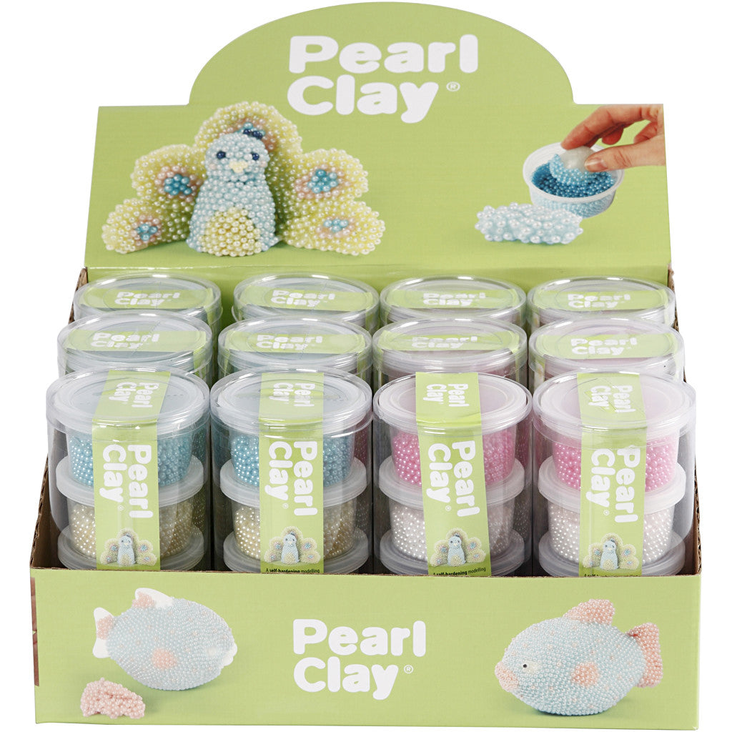 Pearl Clay®, assorted colours, 12 set/ 1 pack [HOB-78719]