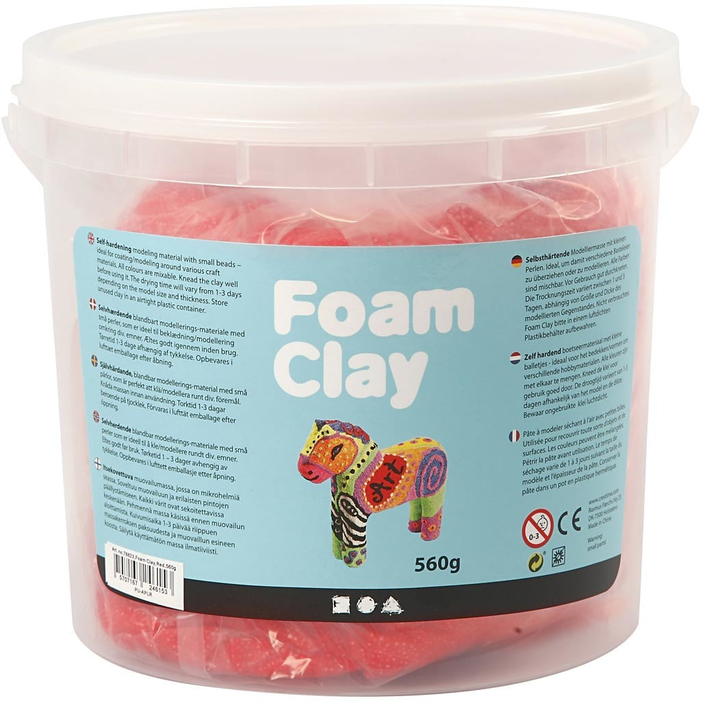 Foam Clay®, red, 560 g/ 1 bucket [HOB-78823]