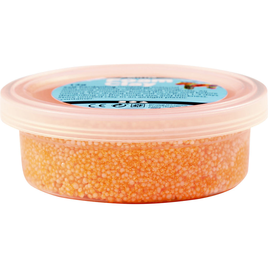 Foam Clay®, glitter, orange, 35 g/ 1 tub [HOB-78863]