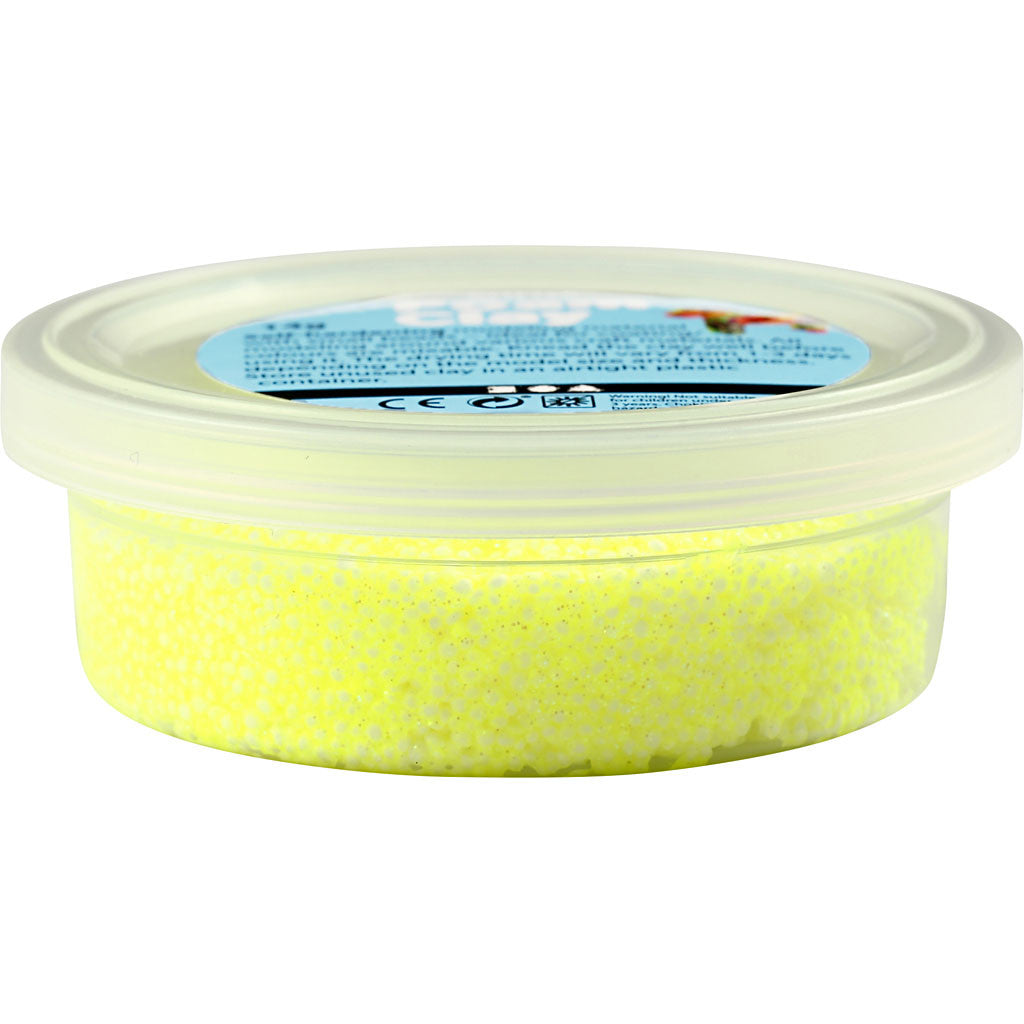 Foam Clay®, glitter, yellow, 35 g/ 1 tub [HOB-78864]