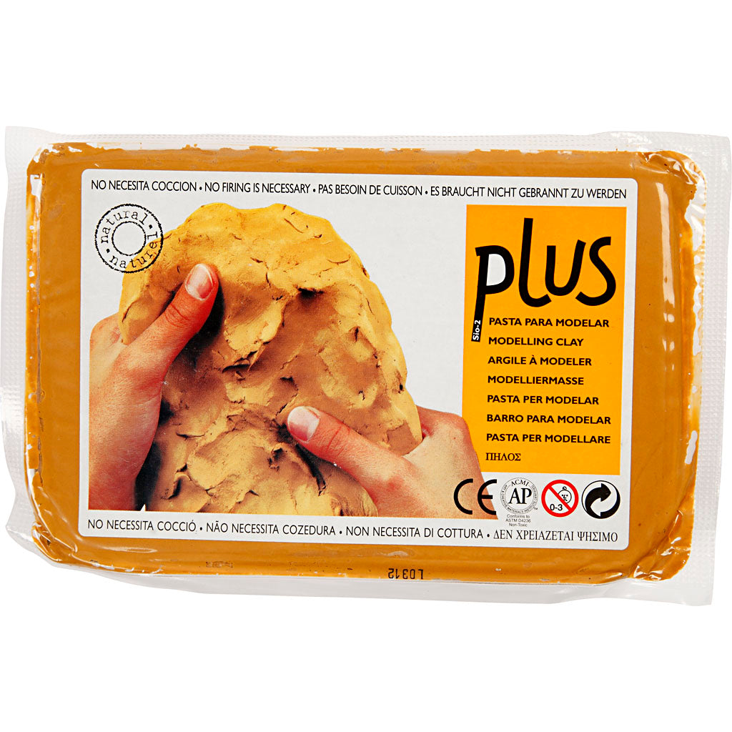 Self-Hardening Clay, yellow ochre, 1000 g/ 1 pack [HOB-789020]