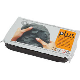 Self-Hardening Clay, black, 12x1000 g/ 1 pack [HOB-78903]