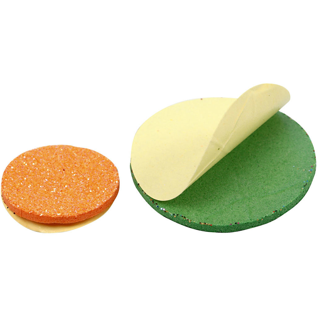 Foam Stickers Circles, Circles, dia. 12+20+32 mm, 1000 pc/ 1 pack [HOB-79022]