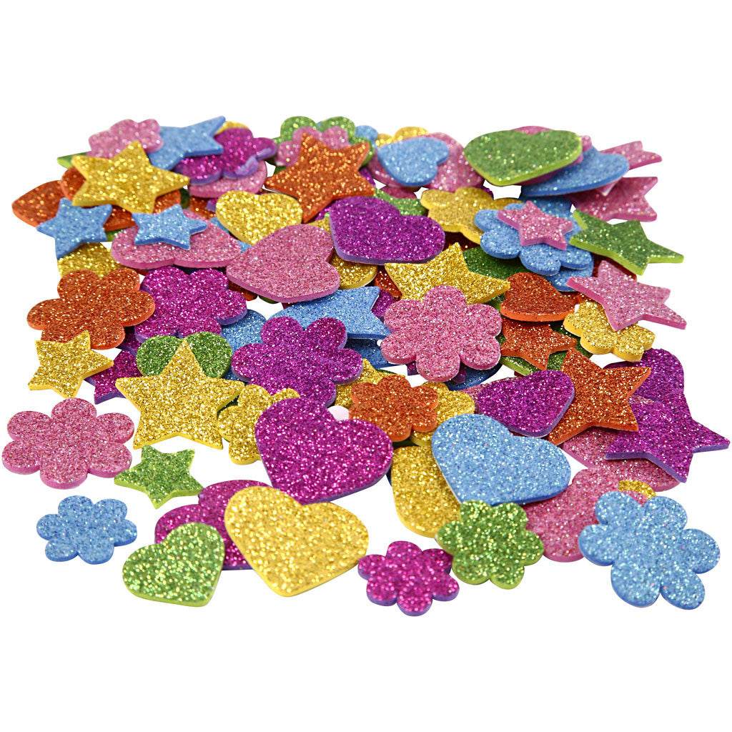 Eva Foam Shapes, dia. 19+29 mm, 100asstd./ 1 pack [HOB-790230]