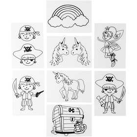 Shrink plastic sheets with motifs, sheet 10,5x14,5 cm, thickness 0,3 mm, 36 sheet/ 1 pack [HOB-79072]