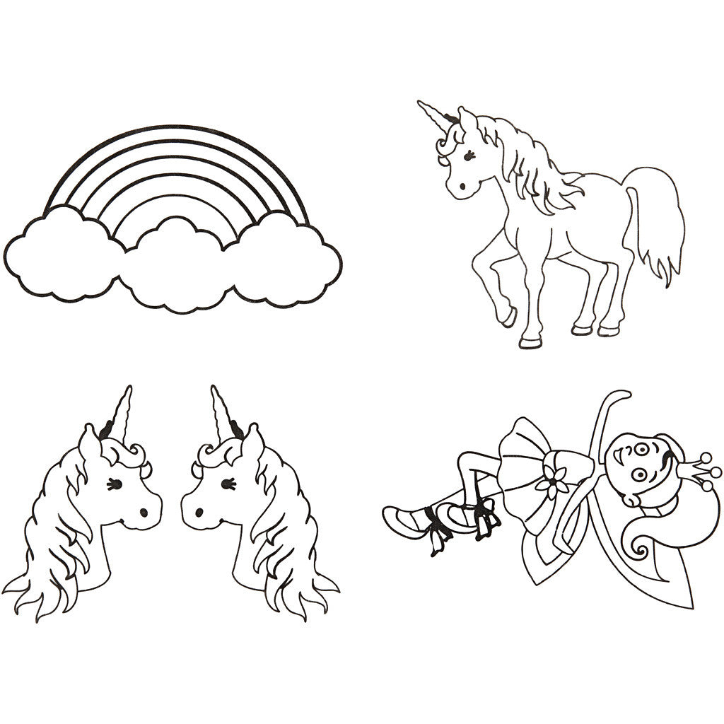 Shrink plastic sheets with motifs, sheet 10,5x14,5 cm, thickness 0,3 mm, 36 sheet/ 1 pack [HOB-79072]