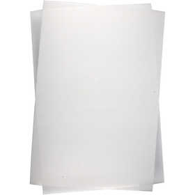 Shrink Plastic Sheets, sheet 20x30 cm, thickness 0,3 mm, matt white, 10 sheet/ 1 pack [HOB-79090]