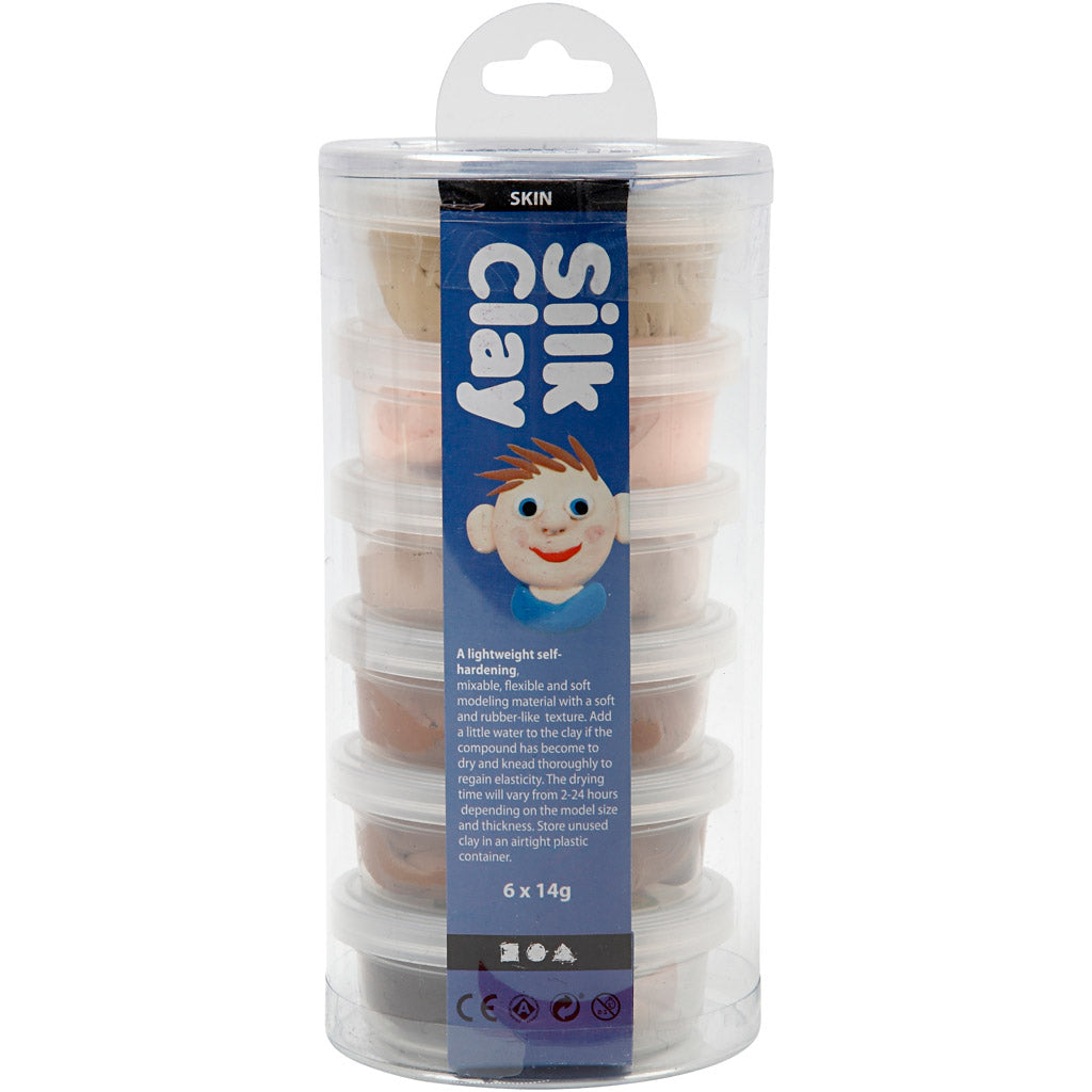 Silk Clay®, skin colours, 6x14 g/ 1 pack [HOB-79142]