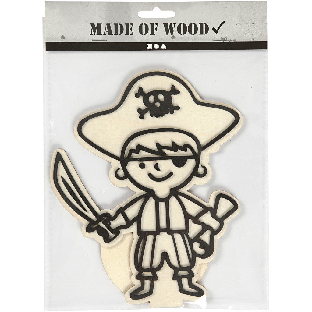 Decoration Figure, pirate, H: 19 cm, 1 pc [HOB-791950]