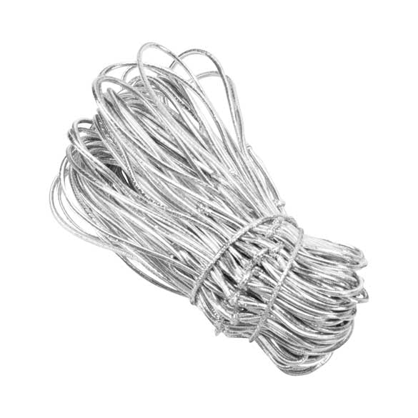 Decorative Loops Metallic Silver 20cm (50 pieces) [8MS]
