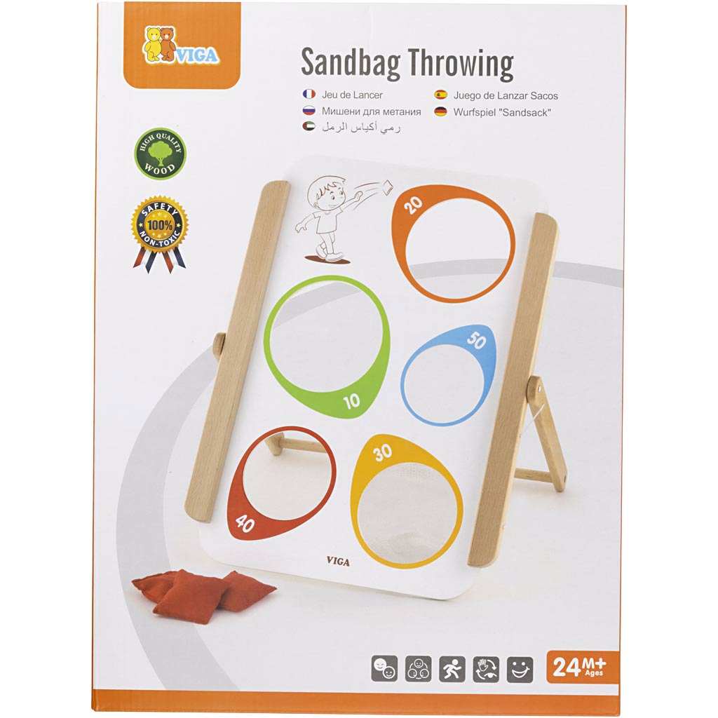 VIGA wooden frame for bean bag toss, size 34,5x44,5 cm, 1 pc [HOB-907667]