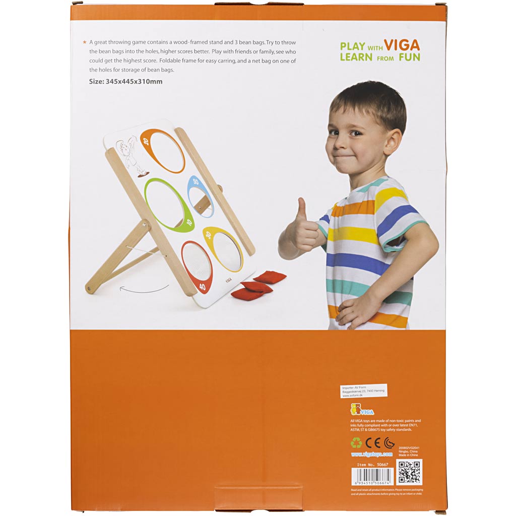 VIGA wooden frame for bean bag toss, size 34,5x44,5 cm, 1 pc [HOB-907667]