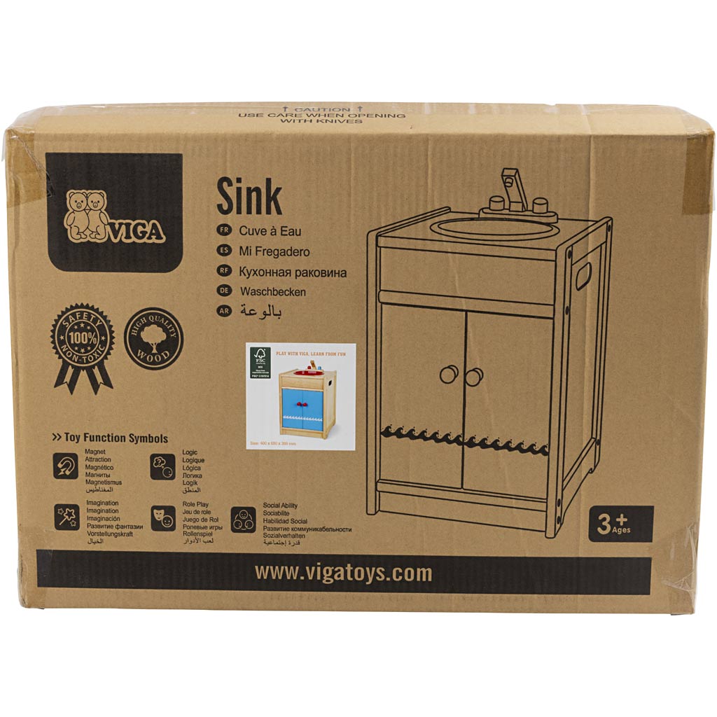 VIGA play sink, size 40x54x36 cm, 1 pc [HOB-907702]