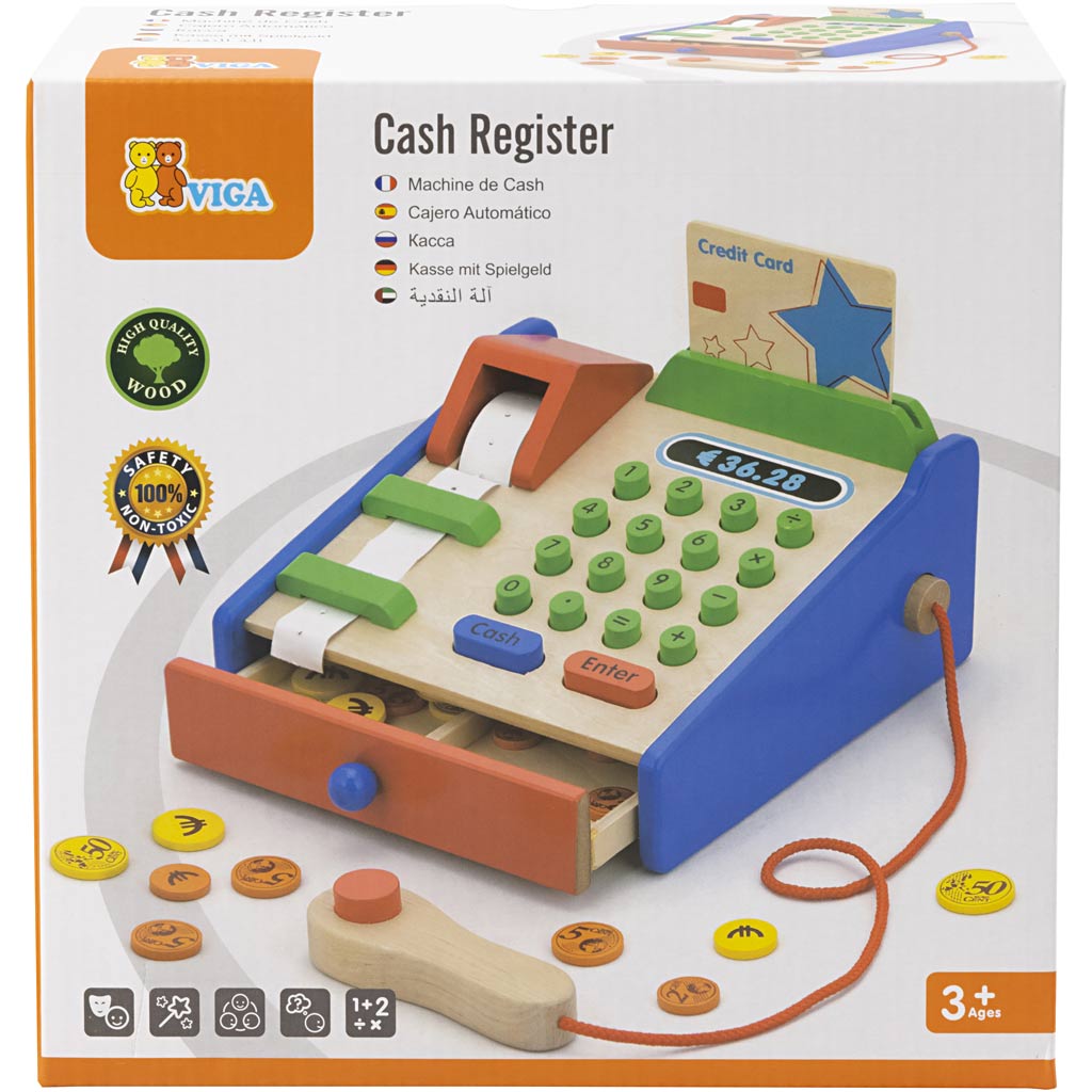 VIGA cash register, size 18x18x10 cm, 1 pc [HOB-907711]