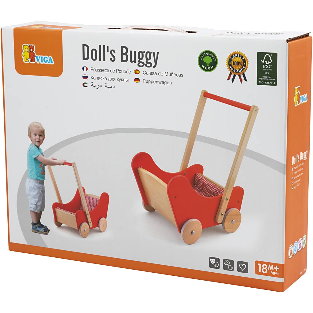 dVIGA VIGA doll's pram, size 52x44x30 cm, 1 pc [HOB-907727]