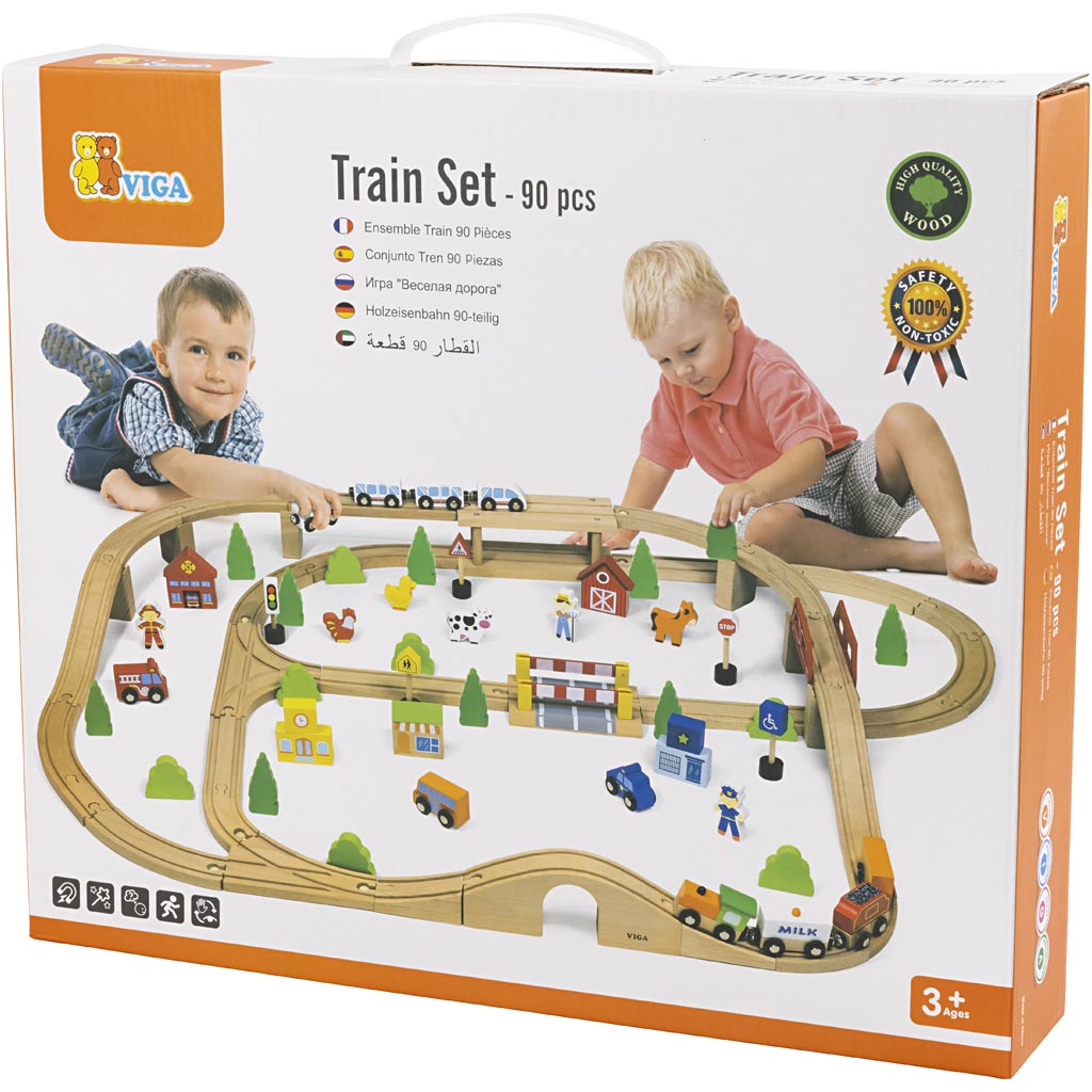 VIGA Railway and City, 90 parts/ 1 set [HOB-907741]