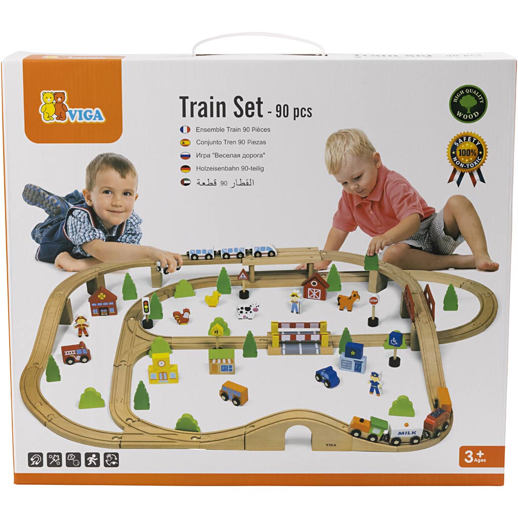 VIGA Railway and City, 90 parts/ 1 set [HOB-907741]