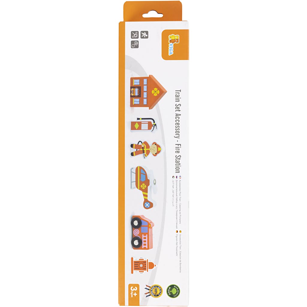 VIGA railway accessories, Fire station, 6 parts/ 1 set [HOB-907745]