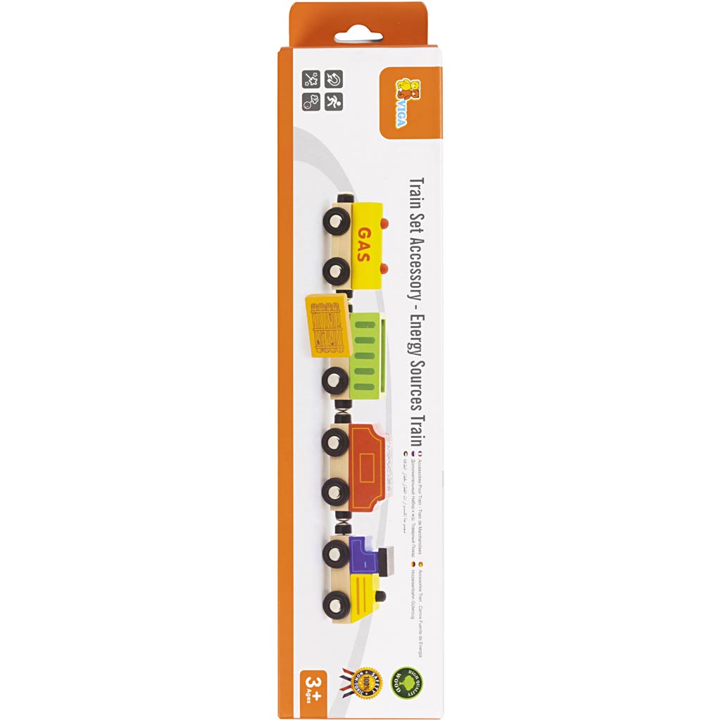 VIGA railway accessories, Goods train, 4 parts/ 1 set [HOB-907747]