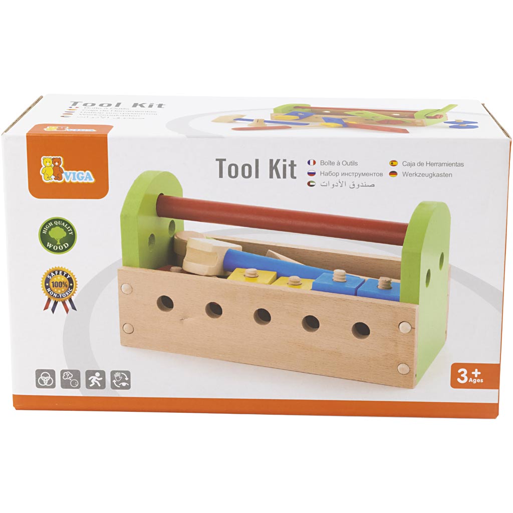 VIGA toy toolbox, size 25x14x12 cm, 1 pc [HOB-907774]