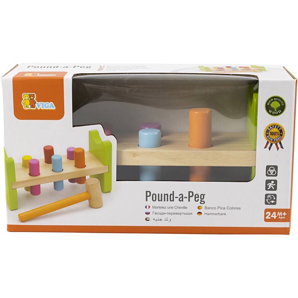 VIGA hammer bench toy, size 22,5x12x8 cm, 1 pc [HOB-907775]