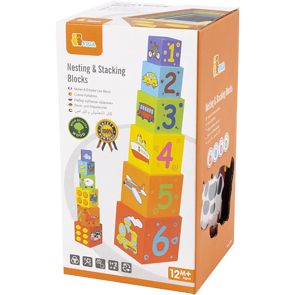 VIGA stacking boxes, size 48x11x11 cm, 6 parts/ 1 set [HOB-907778]
